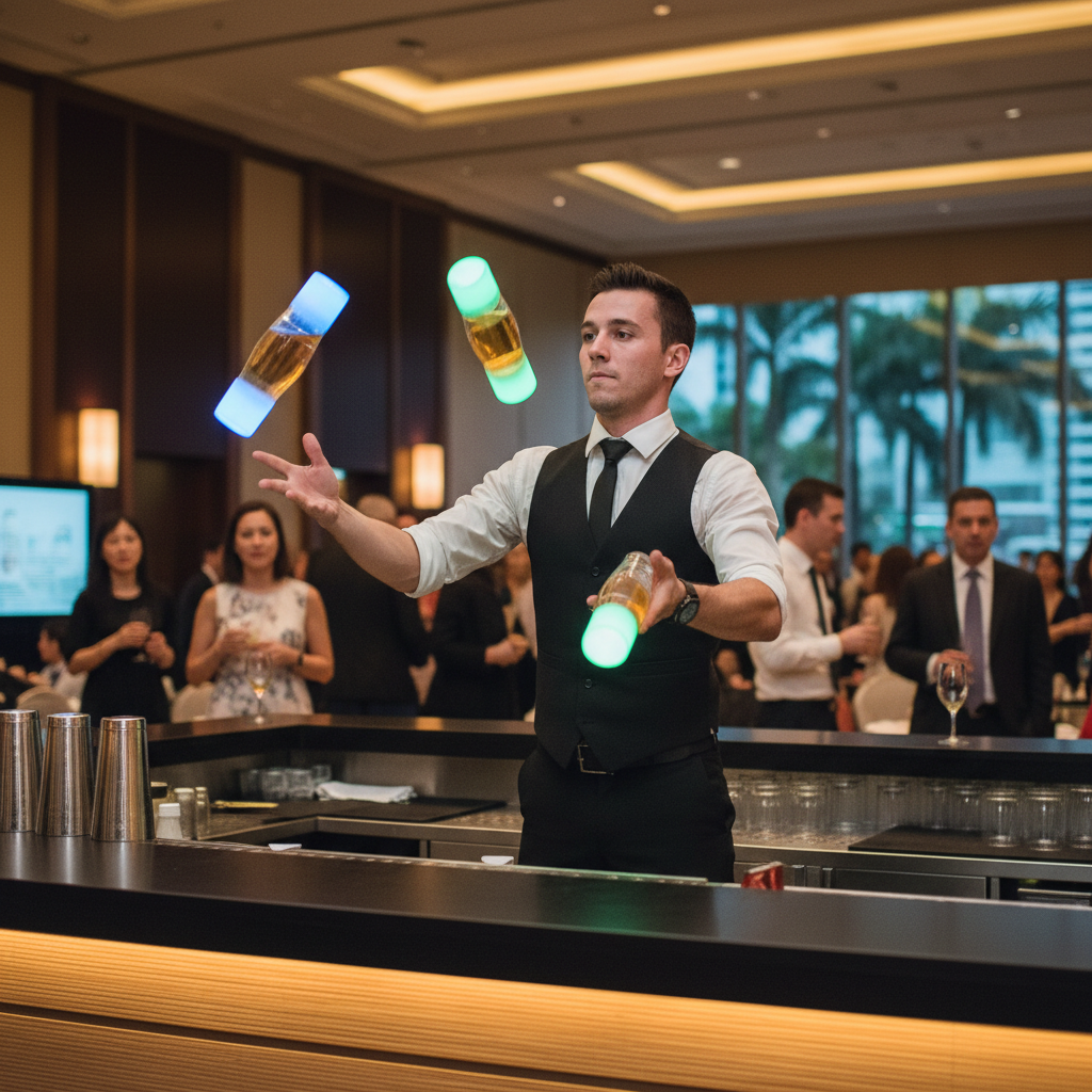 Booking Flair Bartenders for Upscale Corporate Events in Singapore