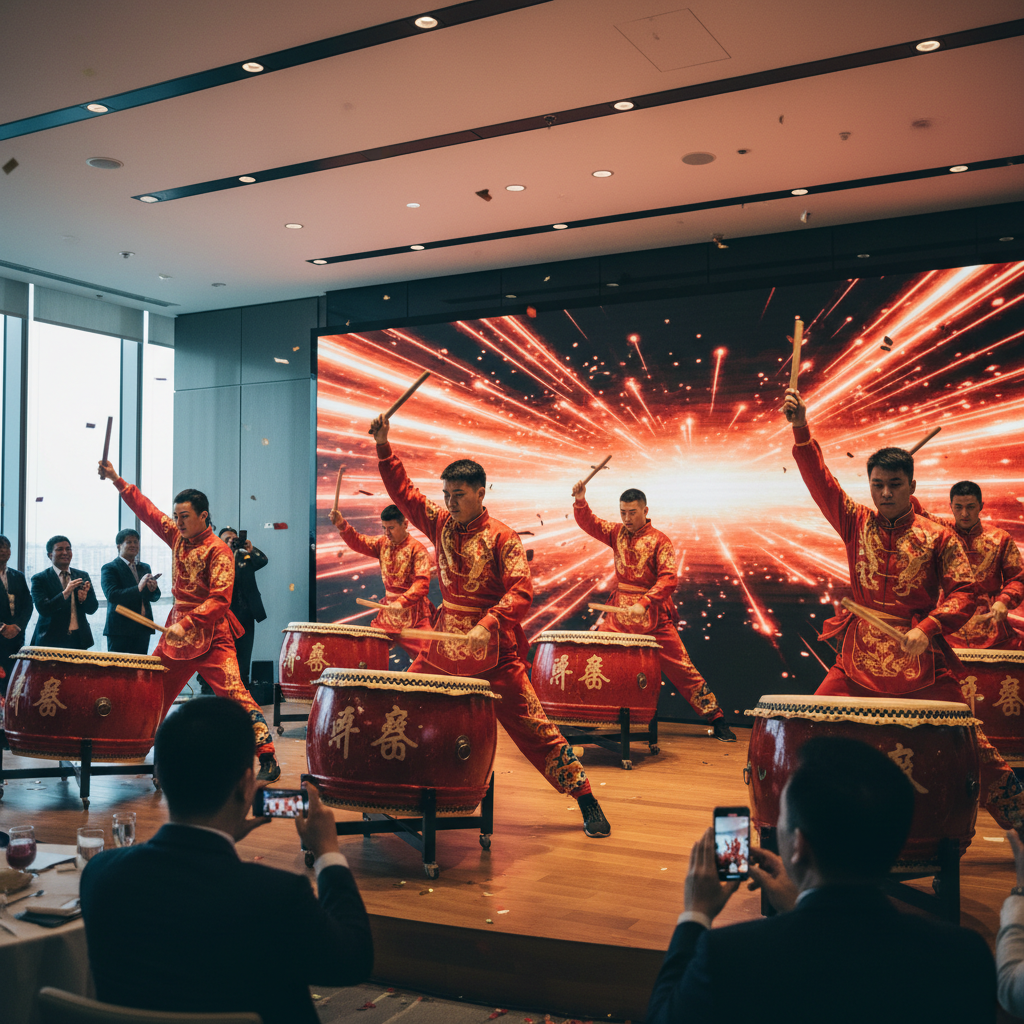Hiring a Chinese Drumming Ensemble for Corporate Events in Singapore