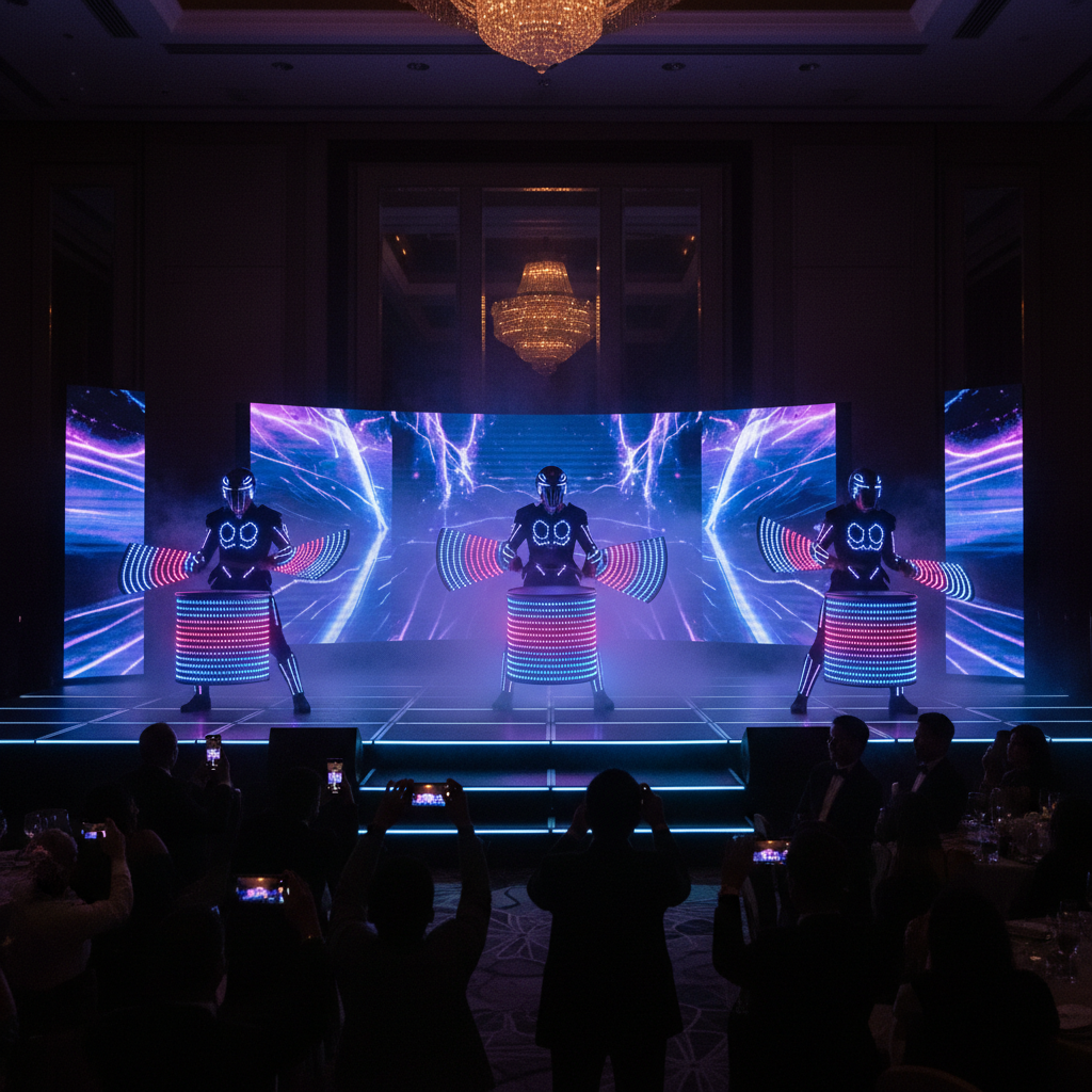 Choosing LED Drummers or LED Ballerinas for Events in Singapore
