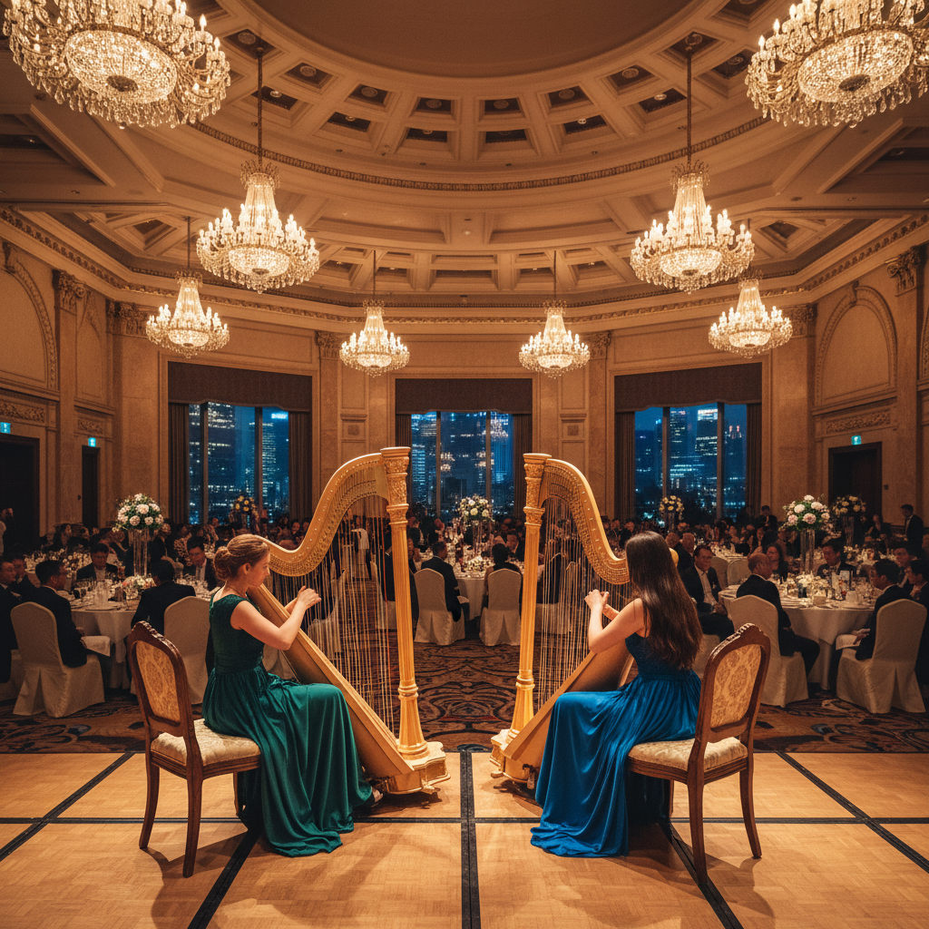 Comparing Solo vs. Duo Harpists for Events in Singapore