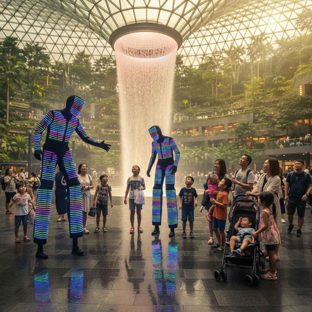 Choosing LED Acts for Brand Activations at Jewel Changi Airport, Singapore