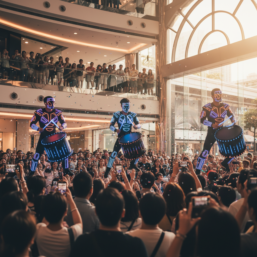 Choosing LED Drummers or LED Dancers for Brand Activations in Singapore