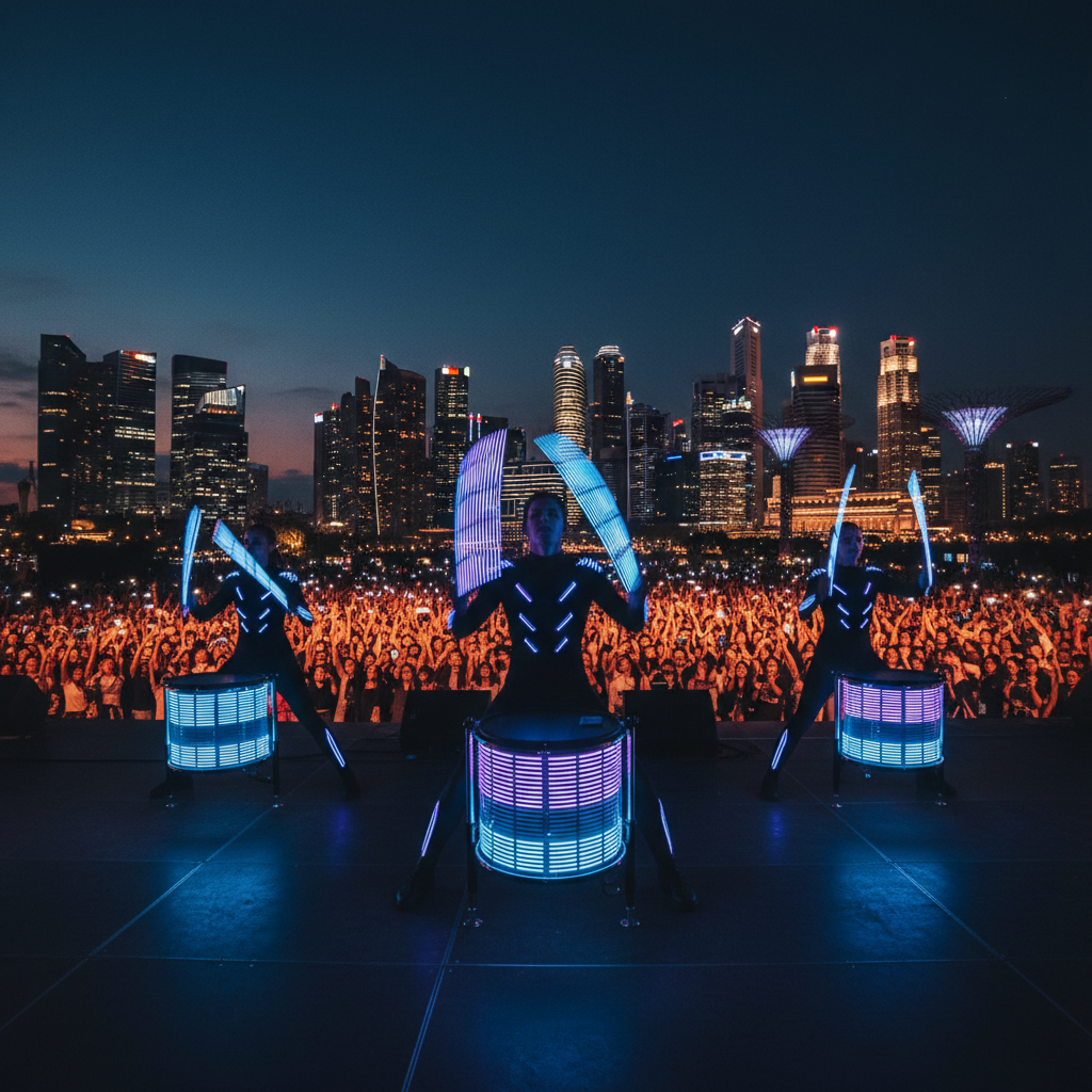 Choosing Between LED Drummers and Fire Performers for Events in Singapore