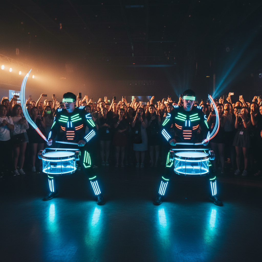 Choosing LED Drummers vs. LED Violinists for Brand Activations in Singapore