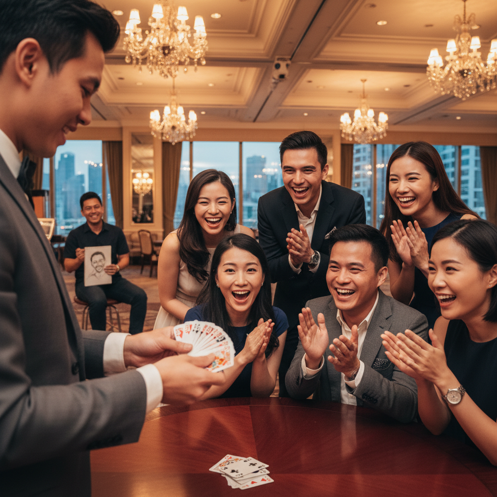 Choosing Between Magicians and Caricaturists for Corporate Events in Singapore