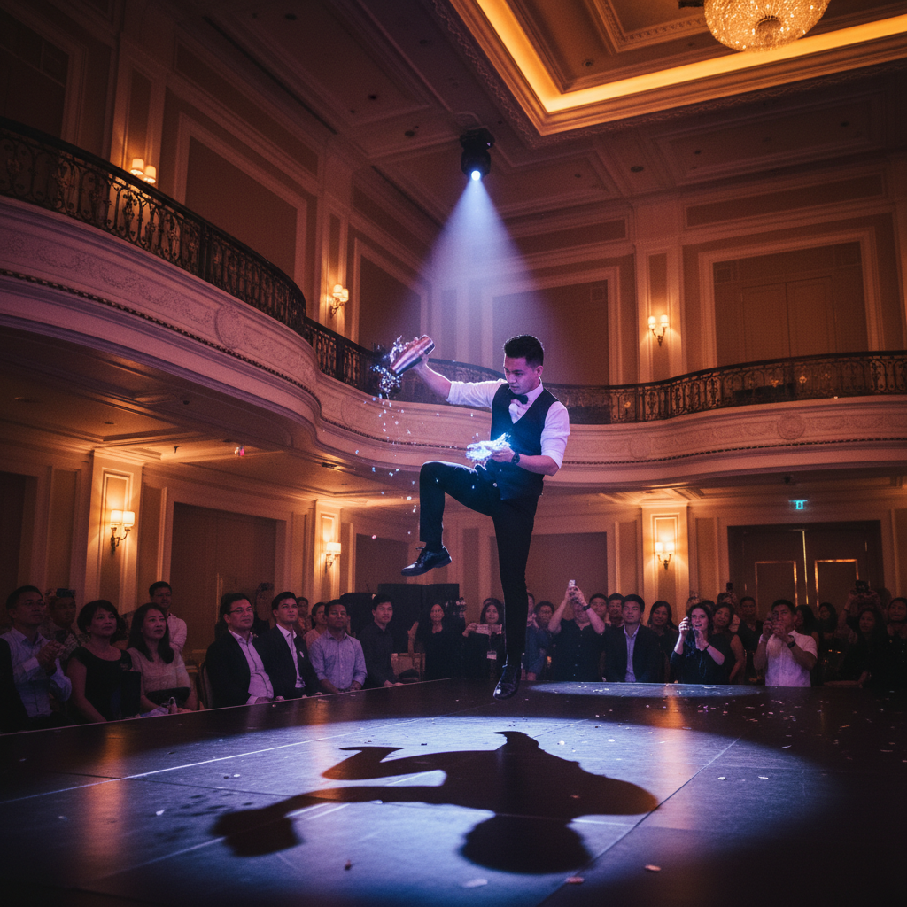 Choosing Between Roving and Staged Flair Bartenders in Singapore
