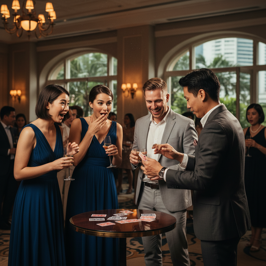 Choosing Between Roving and Staged Magicians for Singapore Events