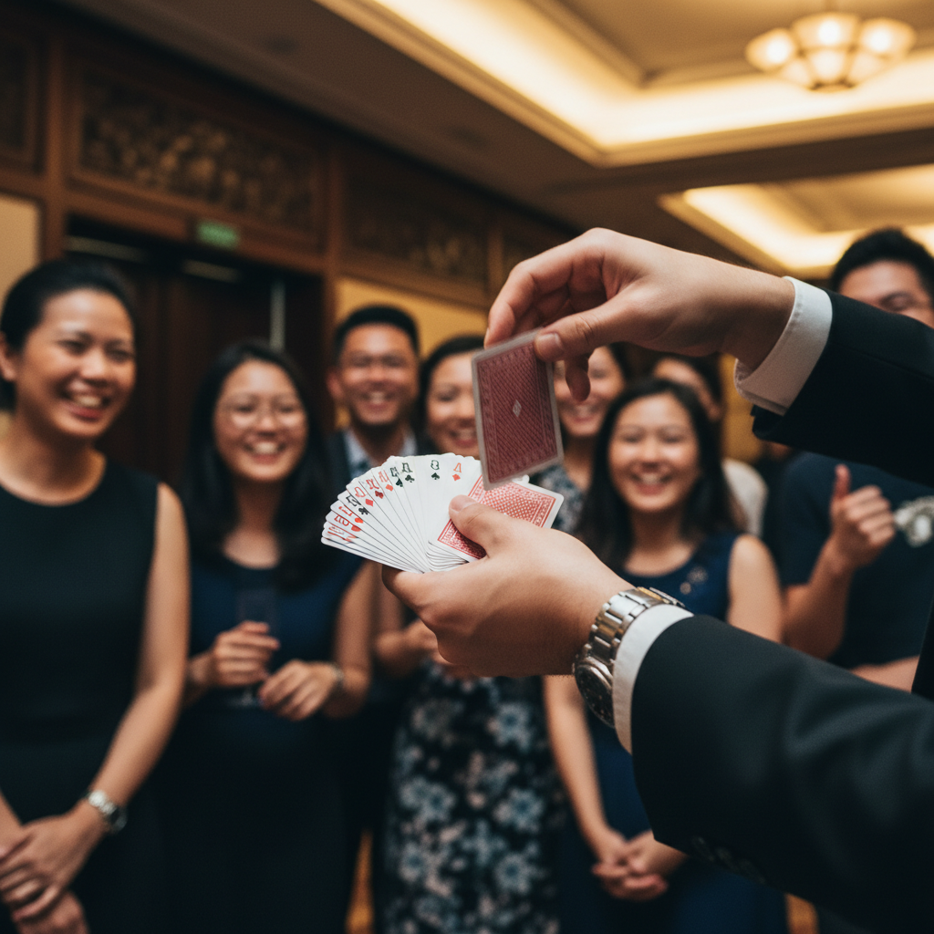 Choosing Between Roving or Stage Acts for Magicians in Singapore