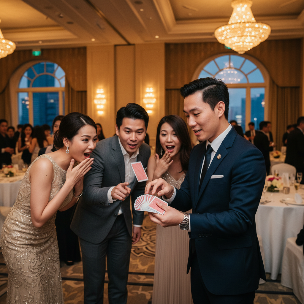 Choosing Between Roving and Stage Magicians for Singapore Events