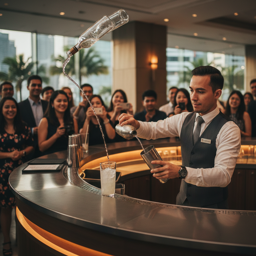 Choosing Between Roving and Staged Flair Bartenders for Singapore Events