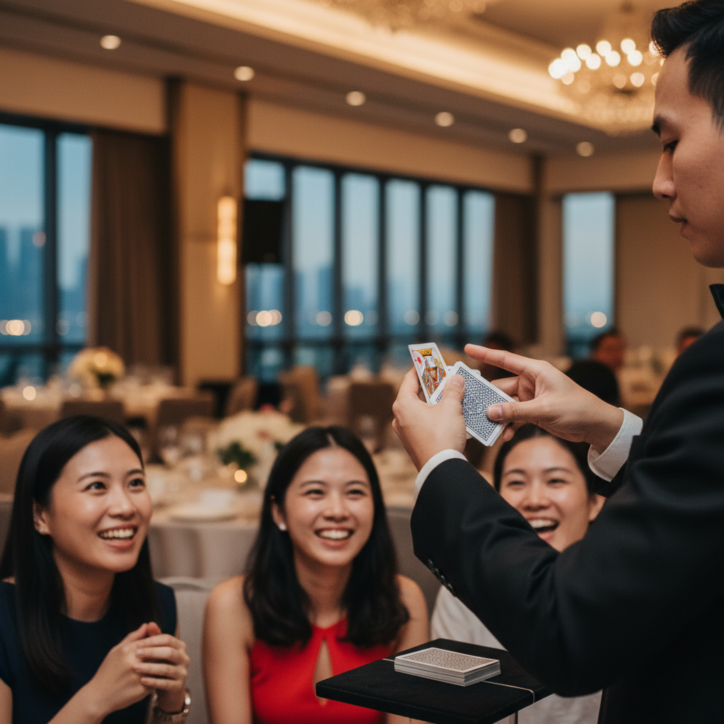 Choosing Between Roving and Staged Magicians for Singapore Events