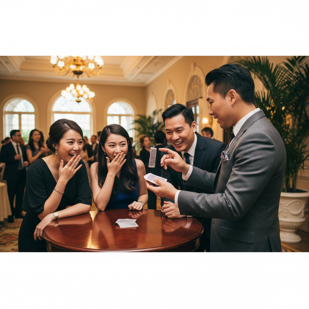 Choosing Between Roving and Staged Magicians for Singapore Events