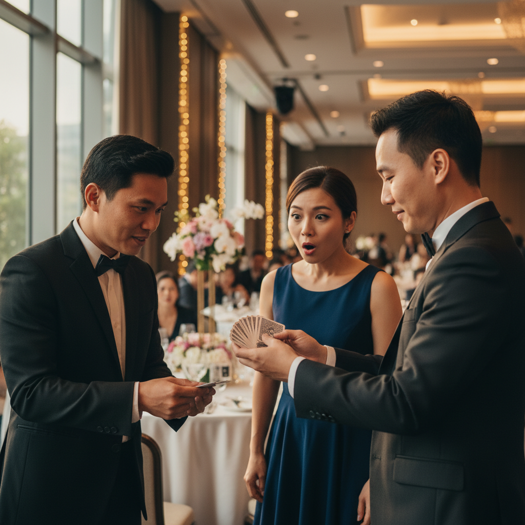 Choosing Between Roving and Staged Magicians for Singapore Events