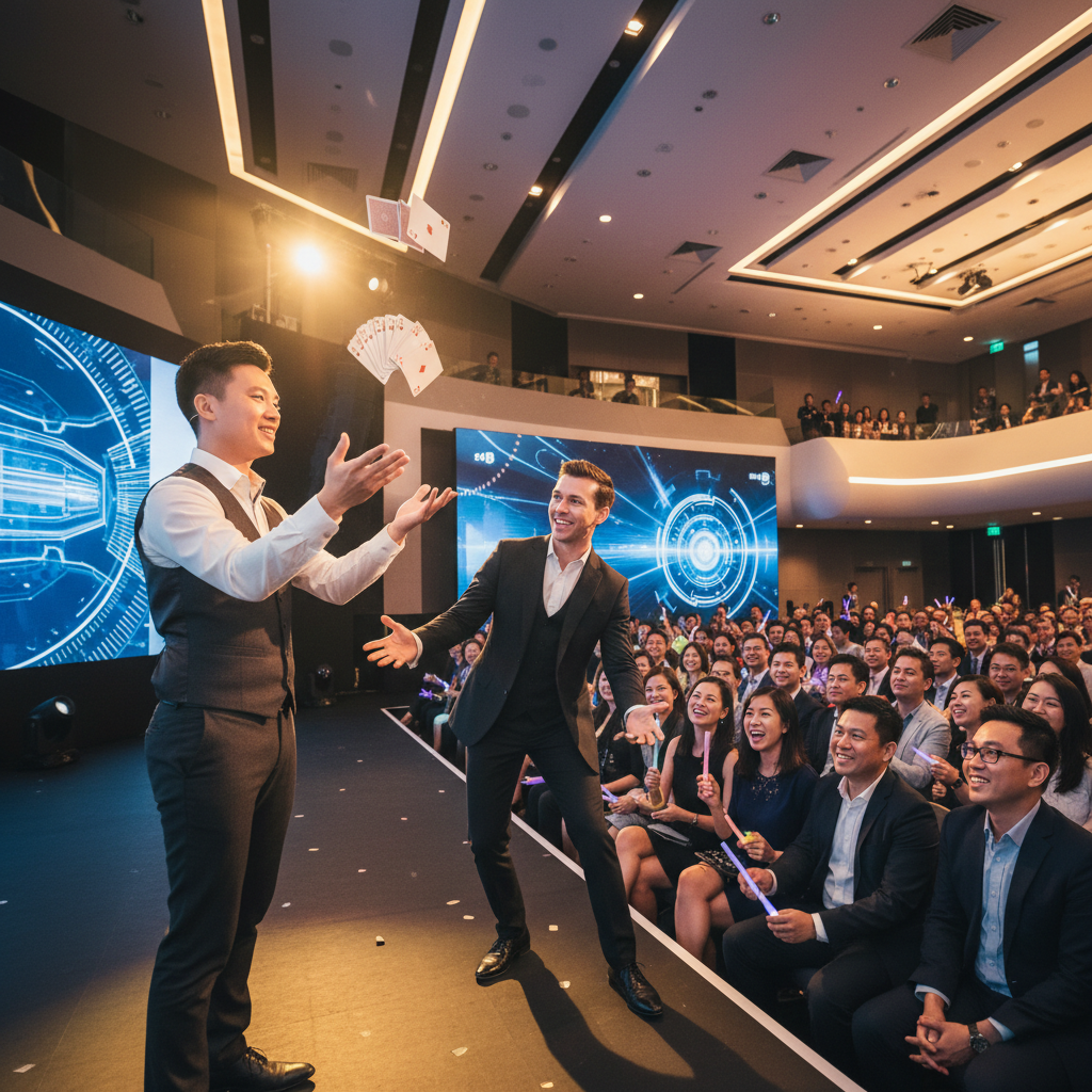 Comparing Solo vs. Duo Magicians for Corporate Events in Singapore