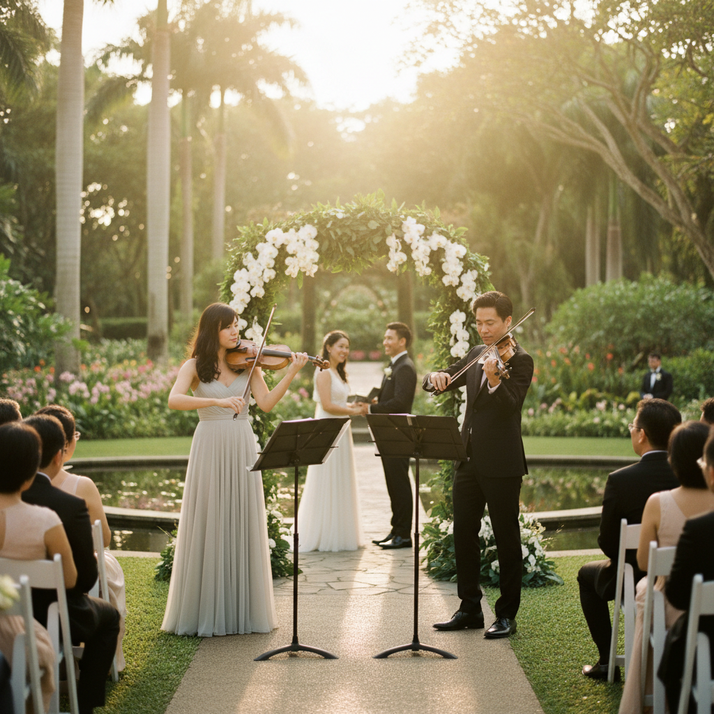 Choosing Between Solo and Duo Violinists for Weddings in Singapore
