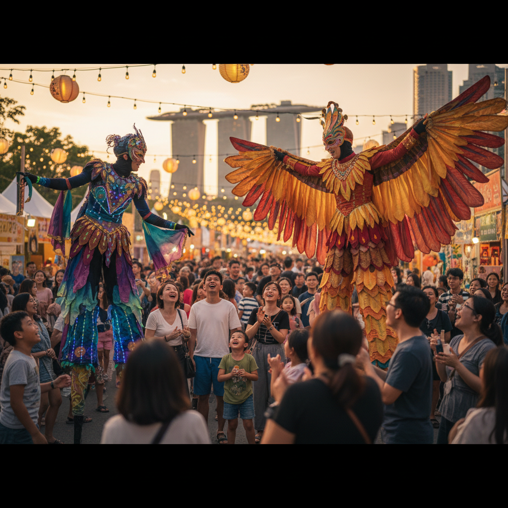 Booking Stilt Walkers for Festive Events in Singapore: Impact & Cost