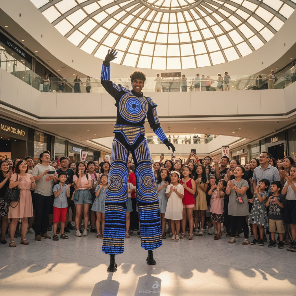Booking Stilt Walkers and Flair Bartenders for Brand Activations in Singapore Malls