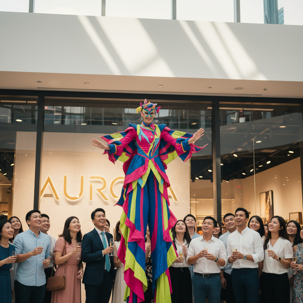 Booking Stilt Walkers for Grand Openings in Singapore