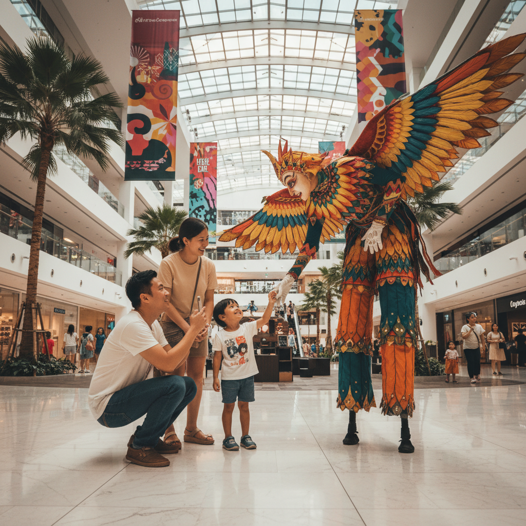 Booking Stilt Walkers for Shopping Mall Activations in Singapore